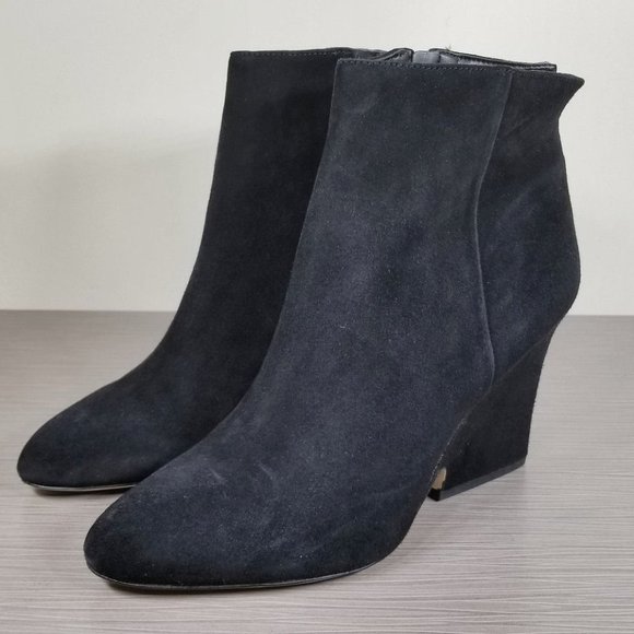 Sam Edelman Wilson Bootie, Black Suede, Womens Size 9 M - Picture 1 of 10
